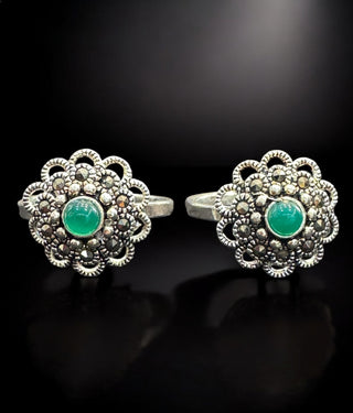 The Harit Silver Marcasite Toe-Rings