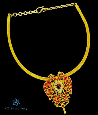 The Classic Gandaberunda Silver Necklace (Red)