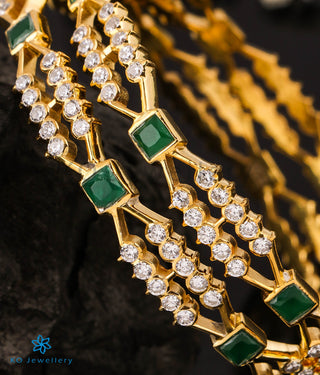 The Saharsh Silver Solitaire Bangle-Single (Size 2.6)