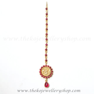 maang tika, teeka, tikka in silver with gold plating- bridal jewelry 