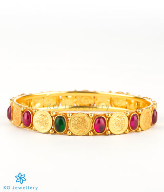 The Paramaa Silver Coin Bangle-Single  (Size/2.2/2.4/2.6/2.8)