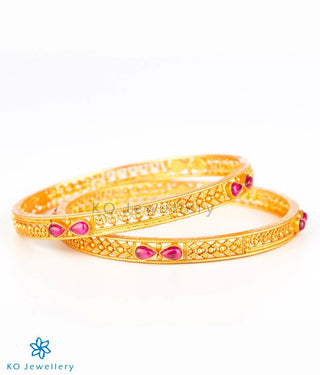 The Ramyati Silver Bangle-Single (Red/Size/2.2/2.4/2.6/2.8)
