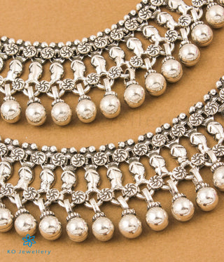 The Madhurya Silver Bridal Anklets