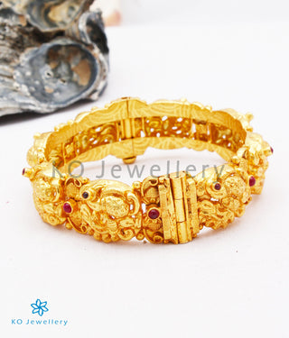 The Vrsala Silver Peacock Bracelet-Single (Size 2.2/2.4/2.6/2.8 )