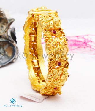 The Vrsala Silver Peacock Bracelet-Single (Size 2.2/2.4/2.6/2.8 )