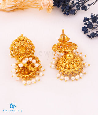 The Sumukh Silver Pearl Jhumkas