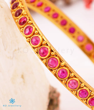 The Divya Silver Kempu Bangle-Single (Size 2.2/2.4/2.6/2.8)