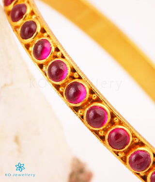 The Divya Silver Kempu Bangle-Single (Size 2.2/2.4/2.6/2.8)