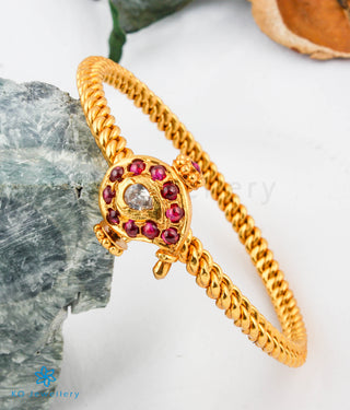 The Amra Antique Silver Golusu Bracelet - Single - (Size 2.2/2.4/2.6/2.8)