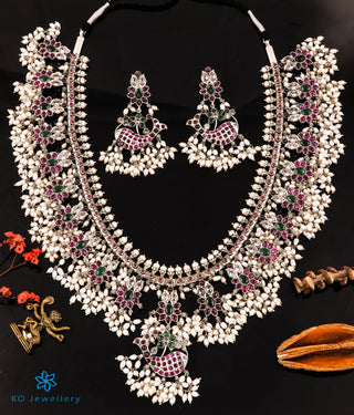 The Matsya Silver Guttapusalu Necklace (Long)