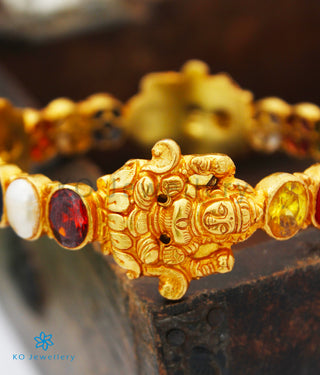 The Shrinika Silver Navratna Bangle-Single (Size 2.2/2.4/2.6/2.8)