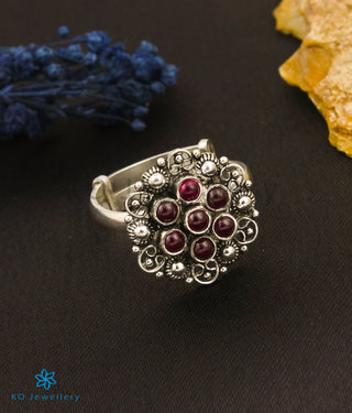 The Arini Kemp Silver Finger Ring (Oxidised)