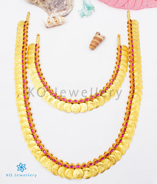 The Dharaa Antique Silver Reversible Coin Necklace Set of 2