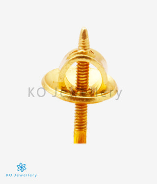 The Maya Silver Pearl Earrings (Red)