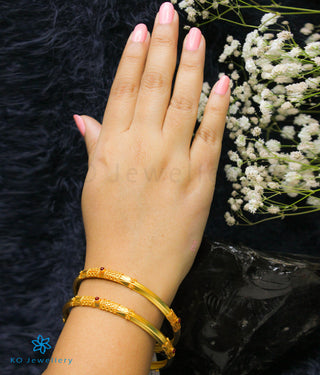 The Kumud Silver Coorgi Bangle-Single (Size 2.2/2.4/2.6/2.8 )