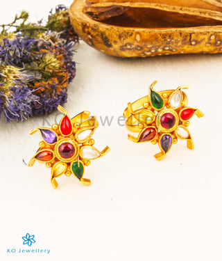 Sahitya Silver Navratna Toe-Rings