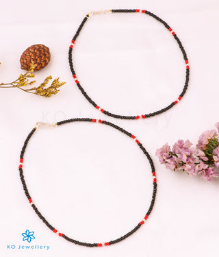 The Avni Silver Nazariya Blackbead Anklets