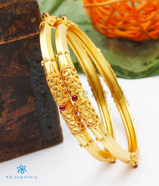 The Kumud Silver Coorgi Bangle-Single (Size 2.2/2.4/2.6/2.8 )