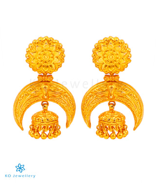 God plated Aadhira Silver Jhumka