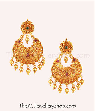 Gold dipped earrings Sterling silver chand bali shop online 