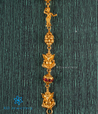 The Atharva Silver Ganesha Kemp Chain
